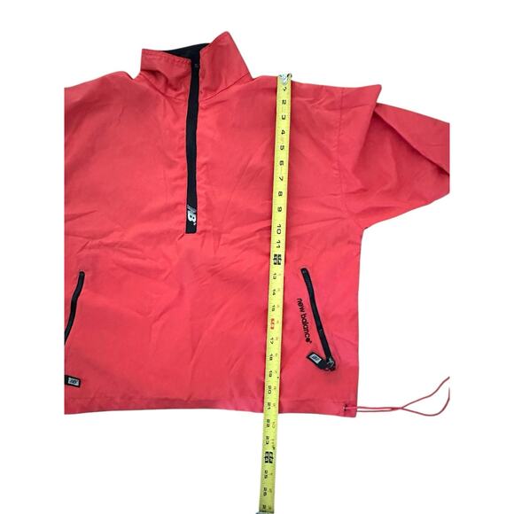 New Balance 1/2 Zip Vented Windbreaker Jacket Running Mens S/P Red Pockets - Picture 4 of 11